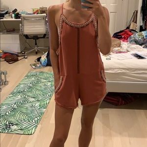 Soft dusty red romper
